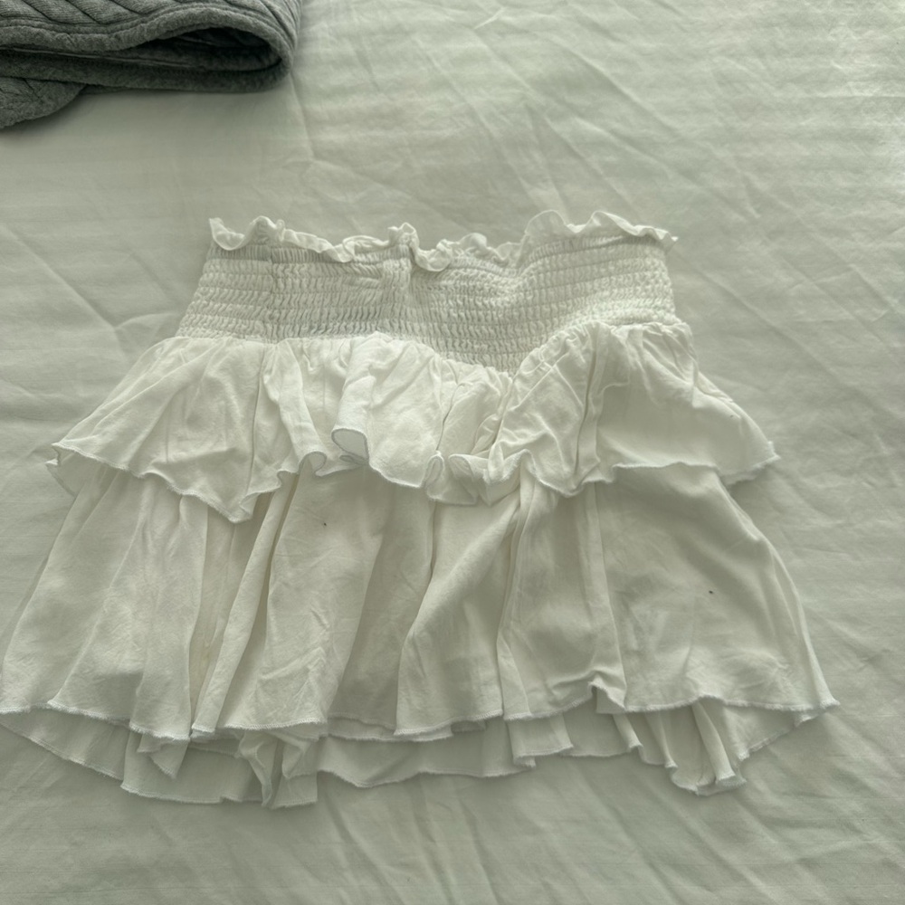 White Ruffled Women's Skirt